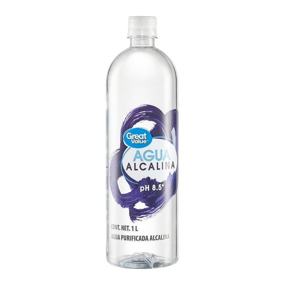 Agua alcalina Great Value de 1 l