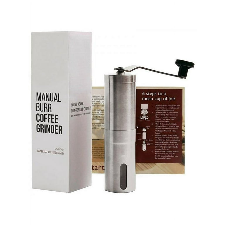 Manual Coffee Grinder Burr-Stainless Steel Hand Bean Grinder – CONQUECO