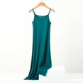 thumbnail image 2 of Plus size spring and summer versatile slim long inner nightgown suspender modal cotton solid color bottoming dress, 2 of 5
