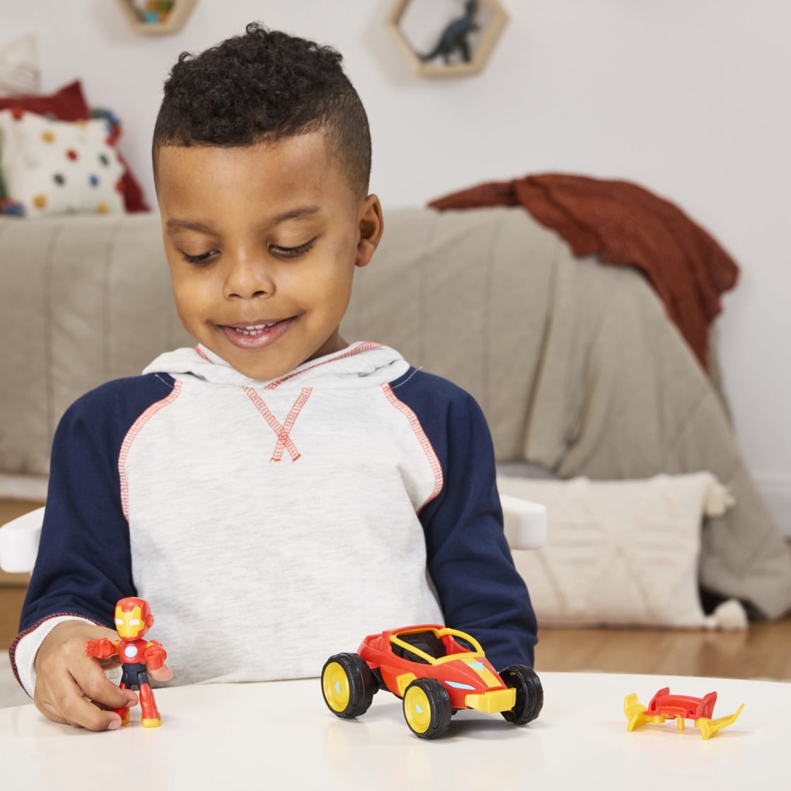 Marvel Iron Man and his Awesome Friends Iron Racer Action Figure & Toy Vehicle for Kids Ages 3 and up