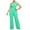 Green, variant on Penkiiy Jumpsuits for Women Women's Solid Color Sexy Sleeveless One Shoulder Sling High WaistStraight Jumpsuit Orange XS Jumpsuits
