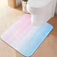 thumbnail image 2 of Yayeee Bath Rug for Bathroom Floor Non Slip Rectangle Fluffy Soft Absorbent Mat, 16"x24", Light Blue Stripes, 2 of 7