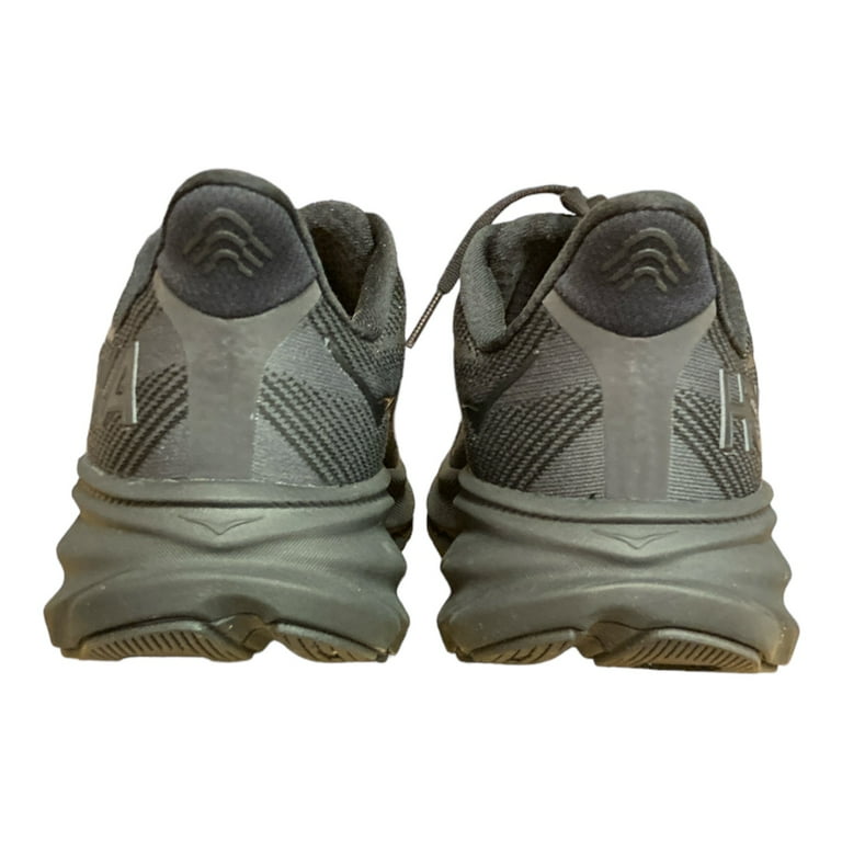 Hoka Men's Clifton 9 Sneaker, Black/Black, Mesh Upper