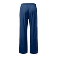 thumbnail image 5 of Men's Velvet Plush Warm Pajama Pants Fluffy Soft Sleepwear Solid Color Homewear Blue L, 5 of 5