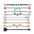 thumbnail image 1 of 9PiesLbetEEingBBbellJewely - Colorido Sunnimix Pendientes Body Piercing, 1 of 8