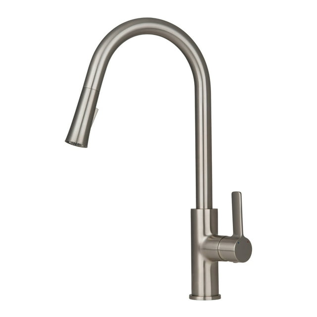 Ancona Aria Robinet de Cuisine à Bec Rétractable à une Poignée à Double Jet en Nickel Brossé