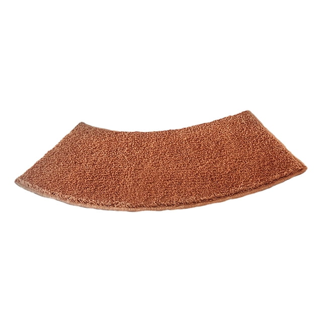 Curved Shower Mat Washable Foot Rug Household Floor Rug Water Absorbent Bathroom Brown