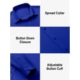 thumbnail image 3 of sogami Men's Stretch Long Sleeve Dress Shirt Wrinkle Free Formal Shirt, 3 of 7