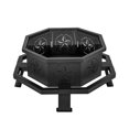 thumbnail image 4 of MistMo Octagon Wood Fire Pit with Grill, 35" Metal Firepit Black, 4 of 5