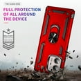 thumbnail image 4 of Compatible with Motorola Moto Edge Plus 2023 Case Built-in 360 Ring Holder Kickstand, Extreme Protection Military Armor Magnetic Car Dual Layer Protective Heavy Duty Phone Cover,Red, 4 of 7