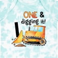 thumbnail image 4 of Inktastic One and Digging It Bulldozer 1st Birthday Boys or Girls Baby Bodysuit, 4 of 5