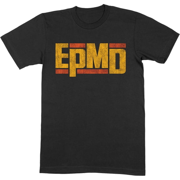 Men's EPMD Distressed Classic Logo Slim Fit T-shirt Small Black