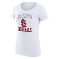 thumbnail image 2 of Women's G-III 4Her by Carl Banks White St. Louis Cardinals Super-Slim Fit Lightweight Team Logo Graphic T-Shirt, 2 of 4