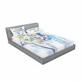 thumbnail image 3 of Ambesonne Flower Fitted Sheet & Pillow Sham Set, Summer Bouquet Vintage, Twin, Multicolor, 3 of 3