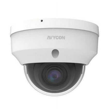 AVYCON AVC-NPV51F28 5MP IR Vandal Dome IP Camera 2.8mm Fixed Lens White