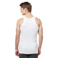thumbnail image 5 of Men's Tank Tops 100% Cotton A-Shirts Multipack Undershirts White & Colored Tank Tops for Men (White 3 Pack, M), 5 of 11