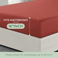 thumbnail image 5 of Elegant Comfort Deep Pocket 4-Piece Bed Sheet Set, Ultra-Soft Microfiber, Luxury Bedding Gift, Full, Rust, 5 of 7