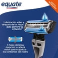 thumbnail image 3 of Rastrillos desechables Equate antidesliz con 3 hojas 2 piezas, 3 of 4
