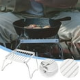 thumbnail image 1 of Awdenio Outdoor Stove Bracket Portable Foldable Kettle Bracket Stainless Steel Striped Mini Bracket Baking Tray Bracket, 1 of 9