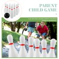 thumbnail image 5 of wooden bowling toy Plasitc Bowling Play Set Fun Indoor Outdoor Bowling Games Parent Children Interactive Toy for Home School (White), 5 of 10