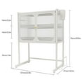 thumbnail image 2 of Countertop Microwave Oven Rack, Kitchen Dying Rack with Storage Cabinet Tableware Organizer Shelf with Draining Trays Knife/Chopping Board Holder, 2 of 13