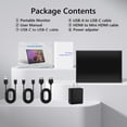 thumbnail image 2 of Moniteur Portable pour Ordinateur Portable, Rallonge d'Écran 10,5 Pouces 1920x1280P Moniteur de Voyage IPS 3:2, 500 Nits, 2000:1, avec Support Réglable à 45 Pouces,, 2 of 9