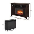 thumbnail image 3 of Boyel Living 48" Electric Fireplace TV Stand for TVs up to 50", Fireplace TV Console with Storage, Farmhouse TV Stand w/ 23" Electric Fireplace for Living Room, Brown, 3 of 8