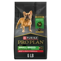 Purina Pro Plan Small Breed Dog Food, Shredded Blend Beef and Rice Formula With Guaranteed Live Probiotics