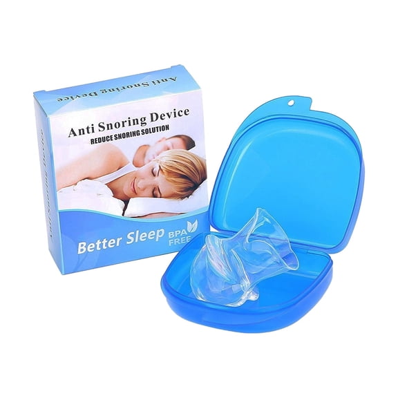 Silicone Anti Snoring Tongue Device–Sleep Apnea Aid with Tongue Retaining Technology,Non-Invasive Snore Stopper,Food Grade Mouthpiece for Better Sleep,One Size Fits Most,Transparent with Case