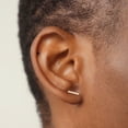thumbnail image 3 of Gelin 0.04 ct Diamond Pave Bar Stud Earrings in 14K Solid Gold for Women, 3 of 5