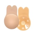 thumbnail image 1 of 4pcs Push Up Sticky Bras For Women, Backless Invisible Bra Adhesive Bra Breast Lift Tape Reusable Nipple Covers, 1 of 5