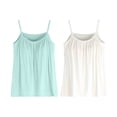thumbnail image 2 of Siminsem Women's Plus Size Tank Top with Built in Bra Loose Fit Sleeveless Flowy Swing Top Racerback Summer Yoga Shirt 2 Pack Casual Comfort Cami, W,M, 2 of 9
