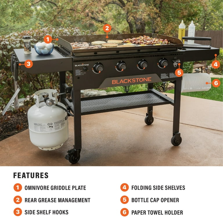 Blackstone 36” Propane Grill with Burner Flat Top Dual Folding