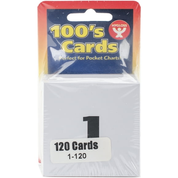 100'S Cards 2"X2" 120/Pkg-Numbers 1-120