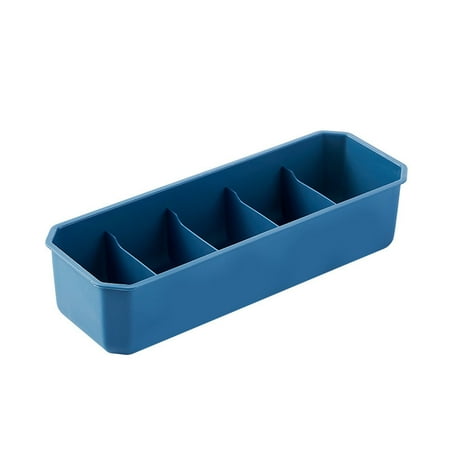 

5 Cells Partitioned Storage Bin Basket Stackable Socks Underwear Organizer