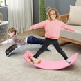 thumbnail image 2 of Child Wooden Balance Board Kids Seesaw Body Wobble Curvy Board Toy Sport Training Balance Seesaw Cartoon Funny Yoga Toy heqiyong LED, 2 of 2