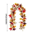 thumbnail image 4 of Autumn Fall Maple Leaf Garland, Multi-Color Halloween Foliage Vine, Long Hanging Floral Swag for Indoor Fireplace & Stair Rail Halloween Party Decorations, 4 of 8