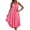 X1 Watermelon Red, variant on Krdevn Women Satin Ice Silk Cami Nightgown Ruffle V Neck Irregular Hem Loose Midi Sleep Dress Summer Loungewear,Watermelon Red