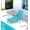 Aruba Blue, variant on KINGYES Outdoor Chaise Lounge Chair, HDPE Patio Lounge Chair with Wheels & Cup Holder, 5-Position Adjustable Backrest, All-Weather Pool Lounger, White