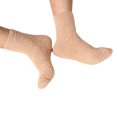 thumbnail image 2 of Flmtop Solid Color Men Warm Thicken Coral Fleece Crew Socks Fluffy Sleep Bed Socks, 2 of 7
