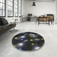 thumbnail image 3 of Ahgly Company Indoor Round Patterned Mid Gray Novelty Area Rugs, 5' Round, 3 of 6