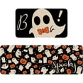 thumbnail image 1 of Halloween Kitchen Rugs and Mat Set of 2,Spooky Pumpkin Ghosts Boo Kitchen Mats for Floor,Halloween Sink Mats Home Decor Doormat+Runner Rug, 1 of 6