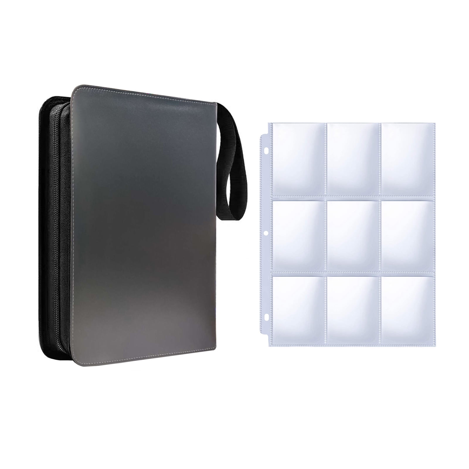 Top Loader Binder, Trading Card Binder, 900 Cards Binder, 9-Pocket 50-Pages for Sports Cards Baseball Cards Game Card Collection (Black)