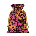 thumbnail image 2 of ZICANCN Christmas Gift Bags, Abstract Pink Animal Print Reusable Fabric Drawstring Storage Bags with Drawstring, Medium Size, 2 of 7