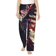 thumbnail image 2 of Lsque Watercolor Bald Eagle Print Women's Pajama Pants, Lounge Pant - Comfortable Home Wear,Elastic Waistband, Stylish Design-Medium, 2 of 9