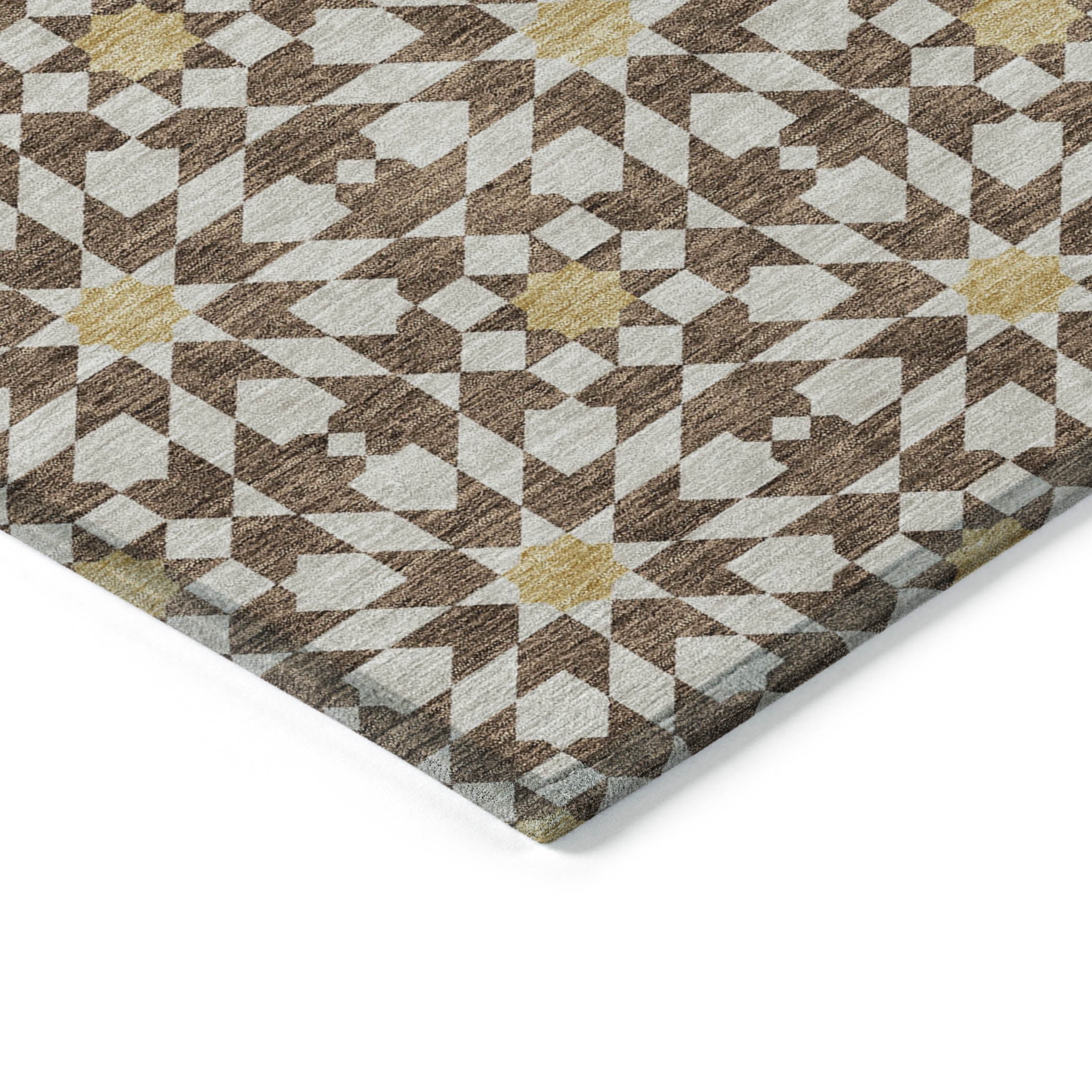 Addison Rugs Chantille Indoor/Outdoor Transitional Spiral Chocolate Washable Rectangle Rug, 10' x 14'