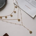 thumbnail image 4 of Visland Layered Choker Necklaces Chic Circle Coin Beads Pendant Necklaces Multilayer Adjustable Stackable Choker Necklaces for Women Girls, 4 of 8