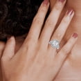 thumbnail image 5 of Pompeii G/VS 7.50Ct Princess Cut Diamond Eternity Engagement Ring 14k Gold Lab Grown, 5 of 5