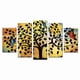 thumbnail image 1 of Cuadro decorativo árbol con mariposas juego de 5 piezas 150x80 cm ideal para sala comedor oficina o espacio moderno, 1 of 5