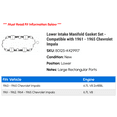 thumbnail image 2 of Lower Intake Manifold Gasket Set - Compatible with 1961 - 1965 Chevy Impala 1962 1963 1964, 2 of 2